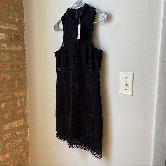 NWT Free People Sky Scraper Bodycon Crochet Mini Dress Size S Black Cocktail - Picture 6 of 15